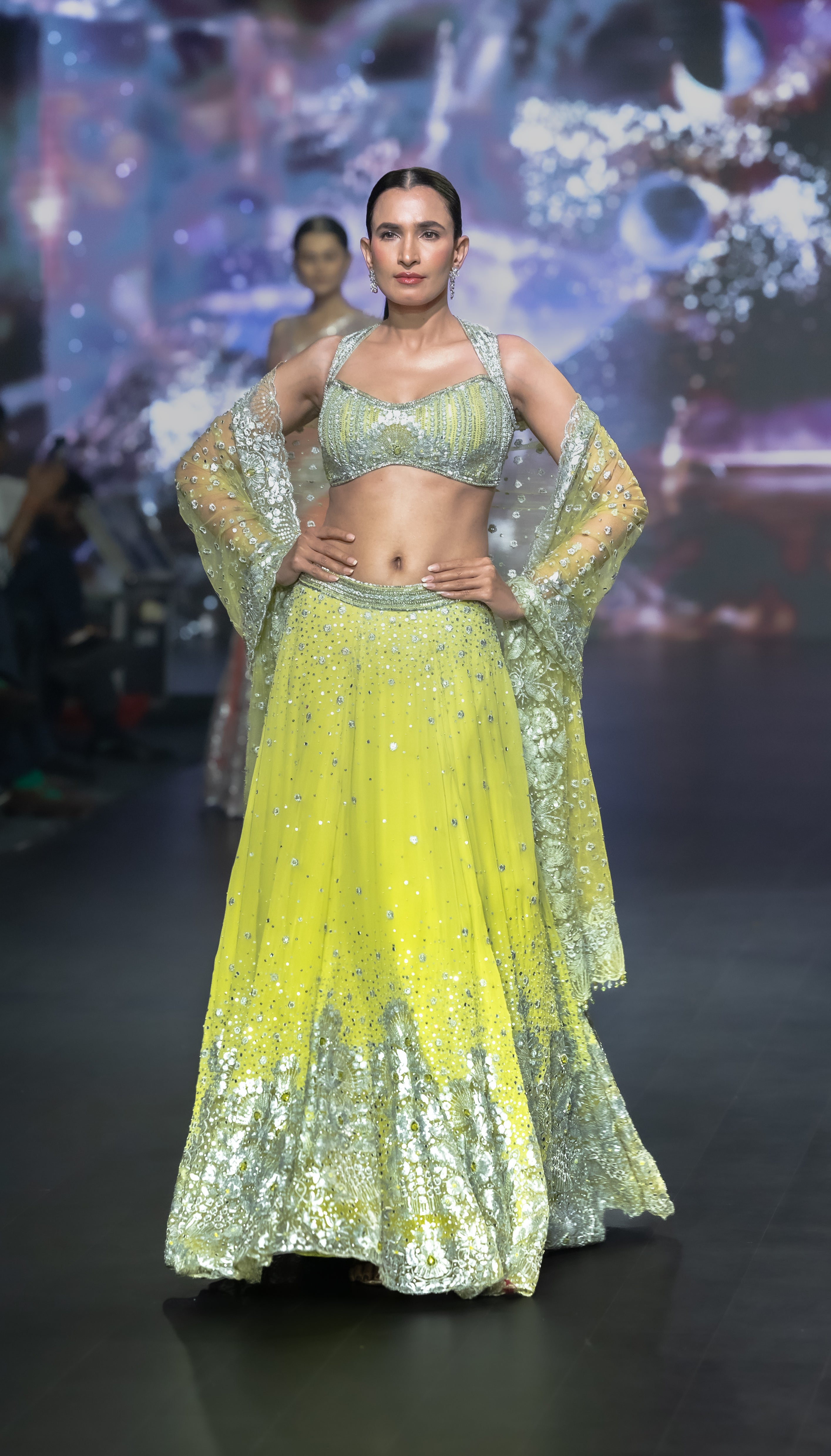 LIME GREEN LEHNGA SET