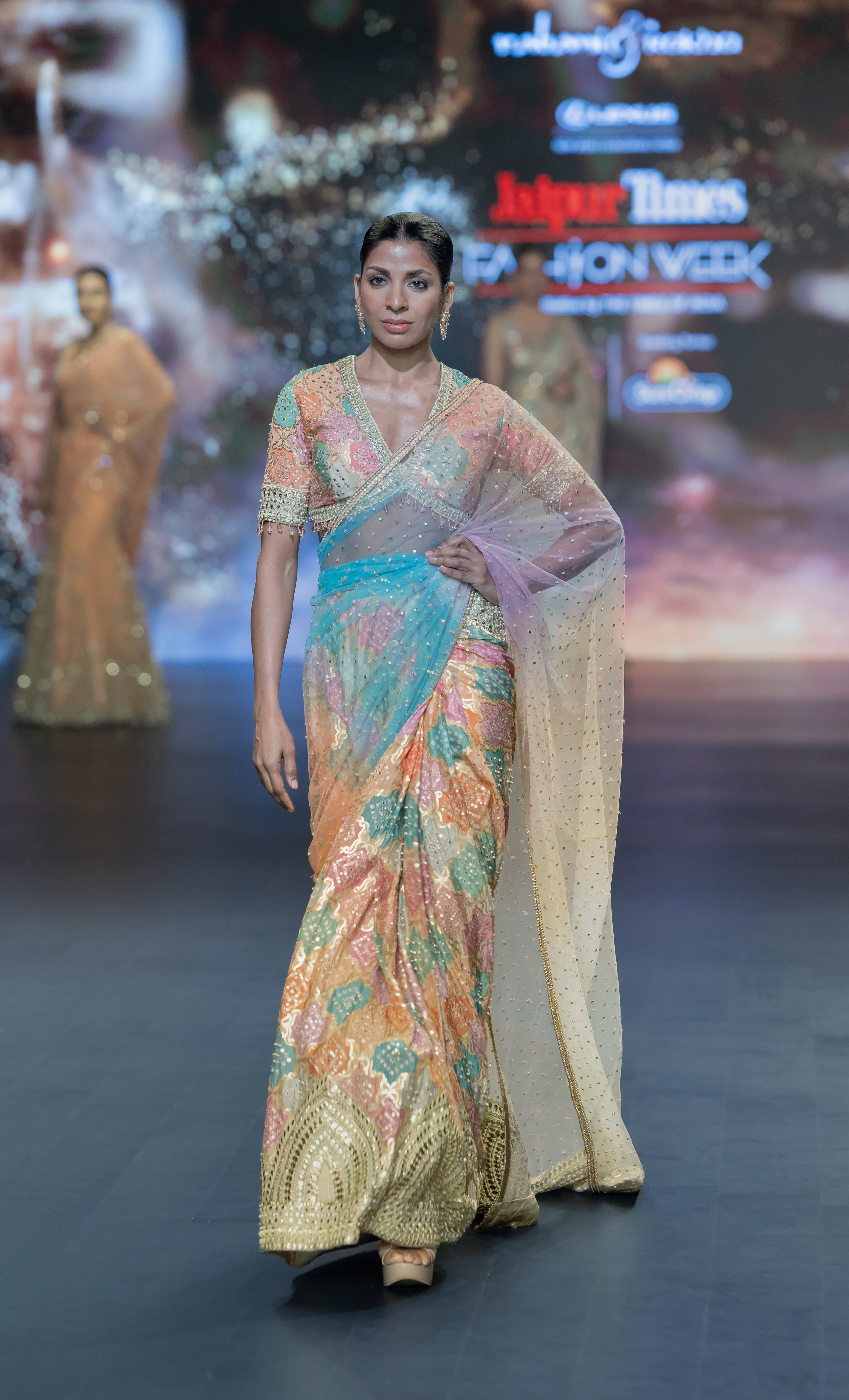 BANDHANI MULTI COLOR SAREE