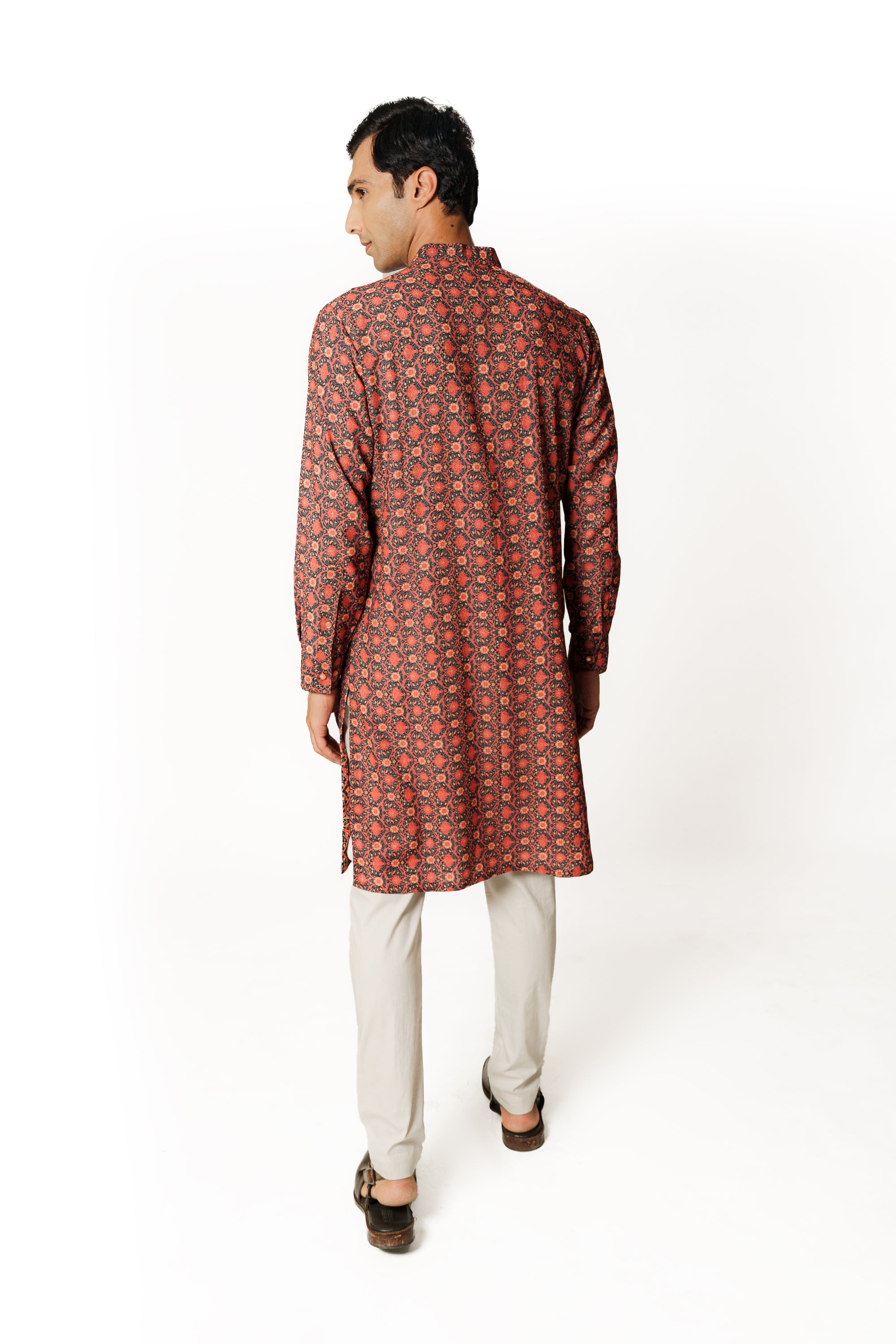 AUBERGINE PRINTED KURTA SET