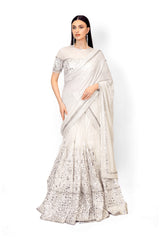 Silver Pearl work lehenga sets & sarees