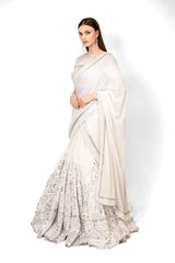 Silver Pearl work lehenga sets & sarees
