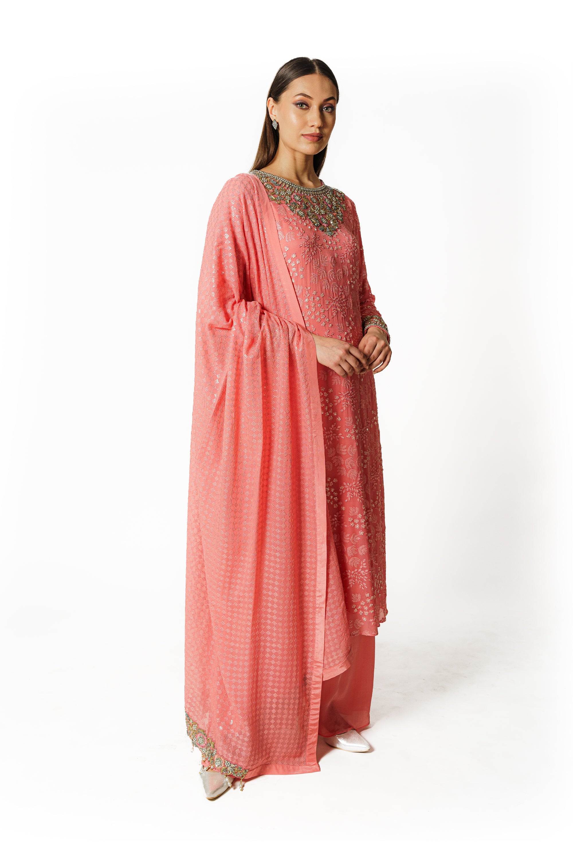 Ayat fresh pink kurta set