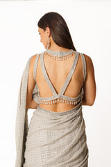 Nadia silver fully embroidered lehenga set