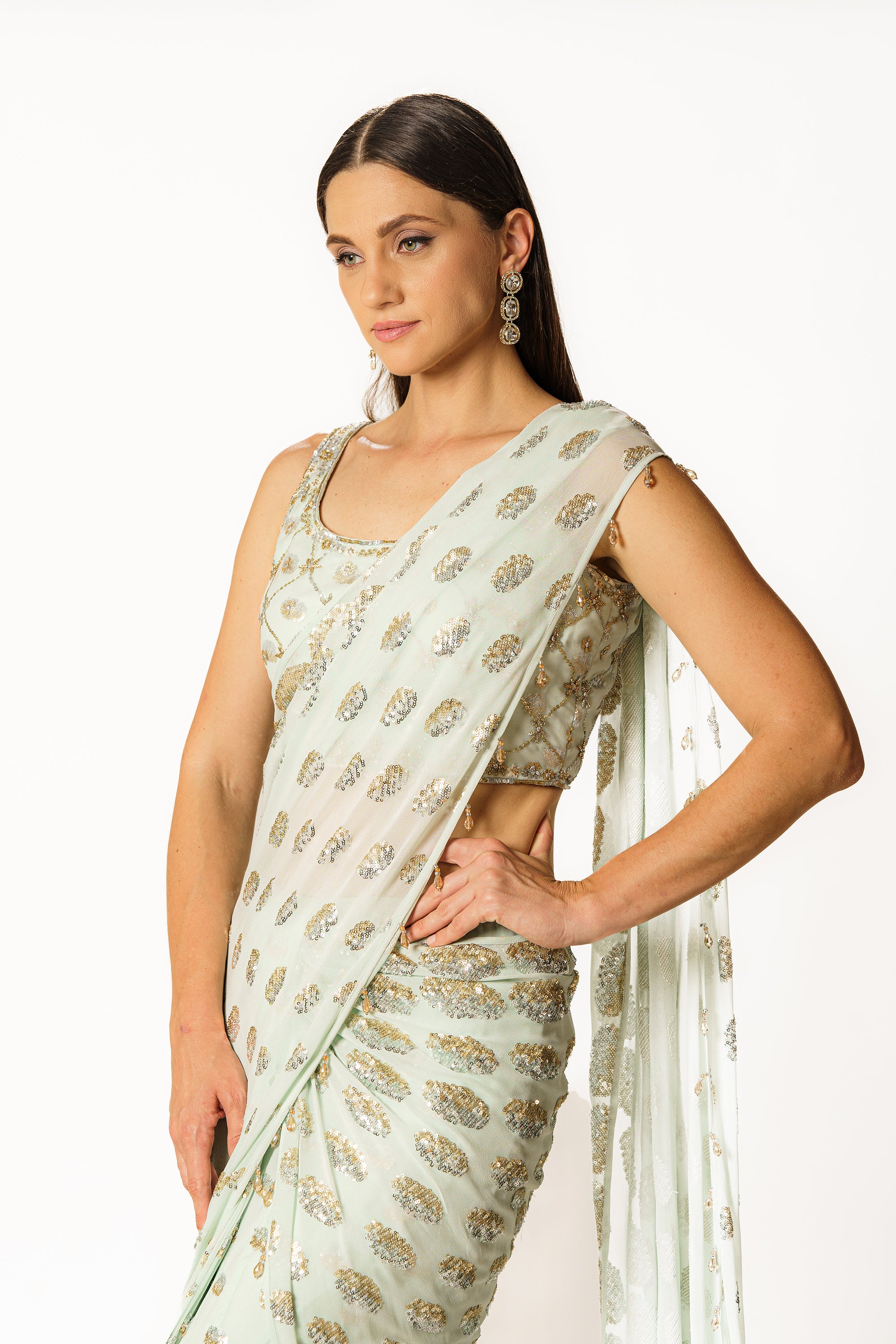 Sairaa aqua sari set