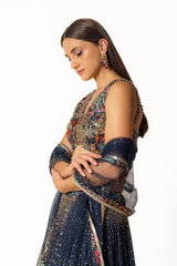 Nadia blue lehenga set