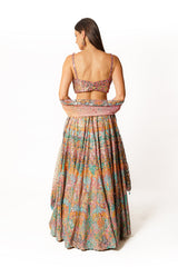 Nadia multicolor bandhani lehenga set