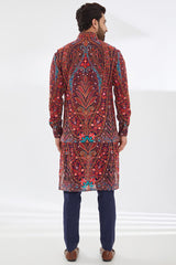 BLUE MULTI COLOR RESHAM BUNDI SET