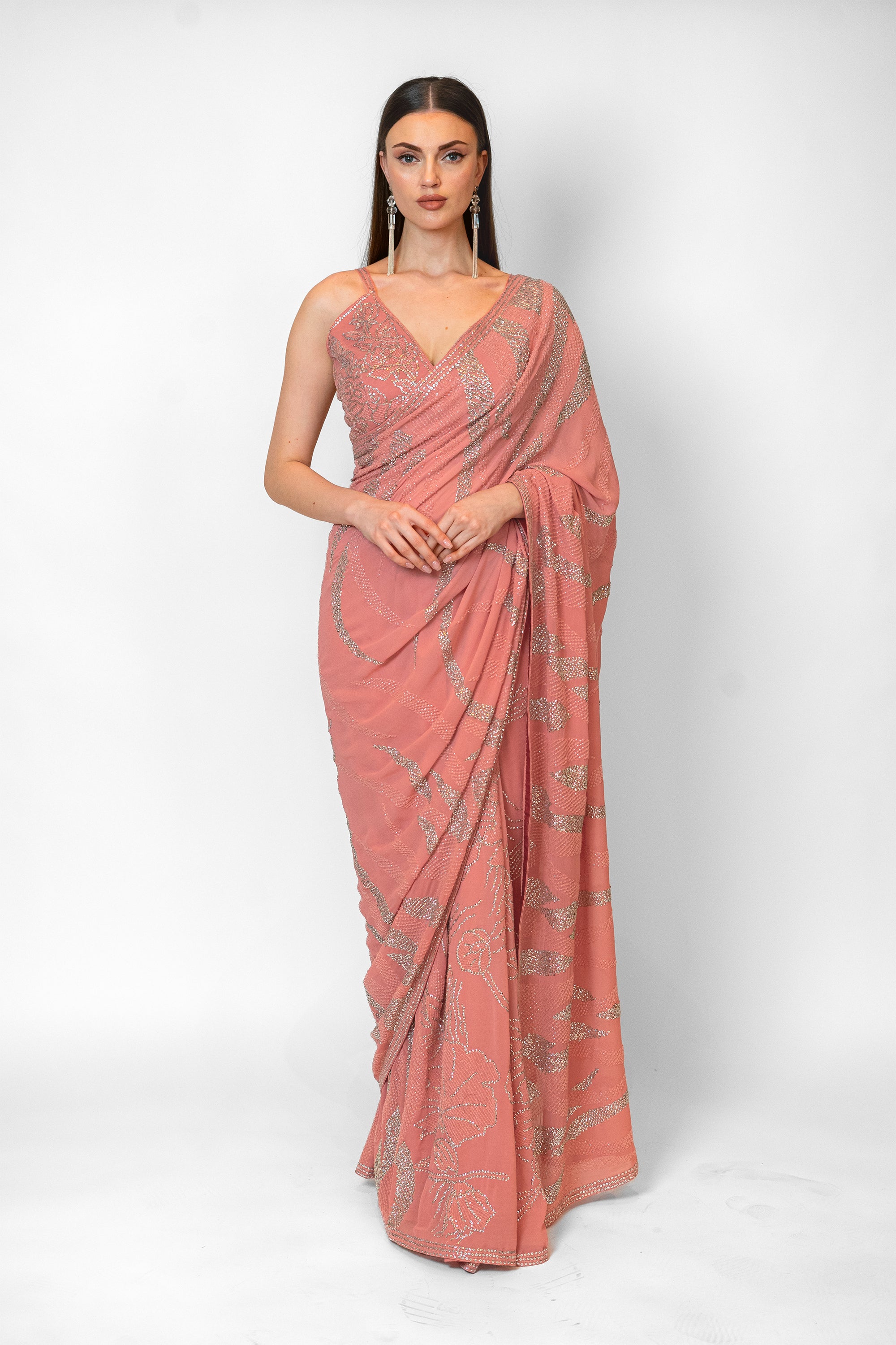 Georgette designer sarees online shopping