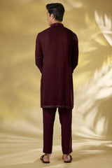 OX BLOOD GORGETTE FRONT EMBO