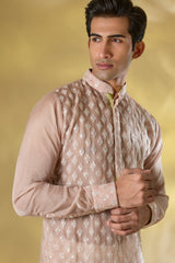 BLUSH PINK ORGANZA FRONT THREAD+