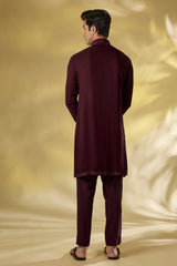OX BLOOD GORGETTE FRONT EMBO