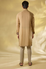 GOLD GORGETTE FRONT SEQUIN EMBO