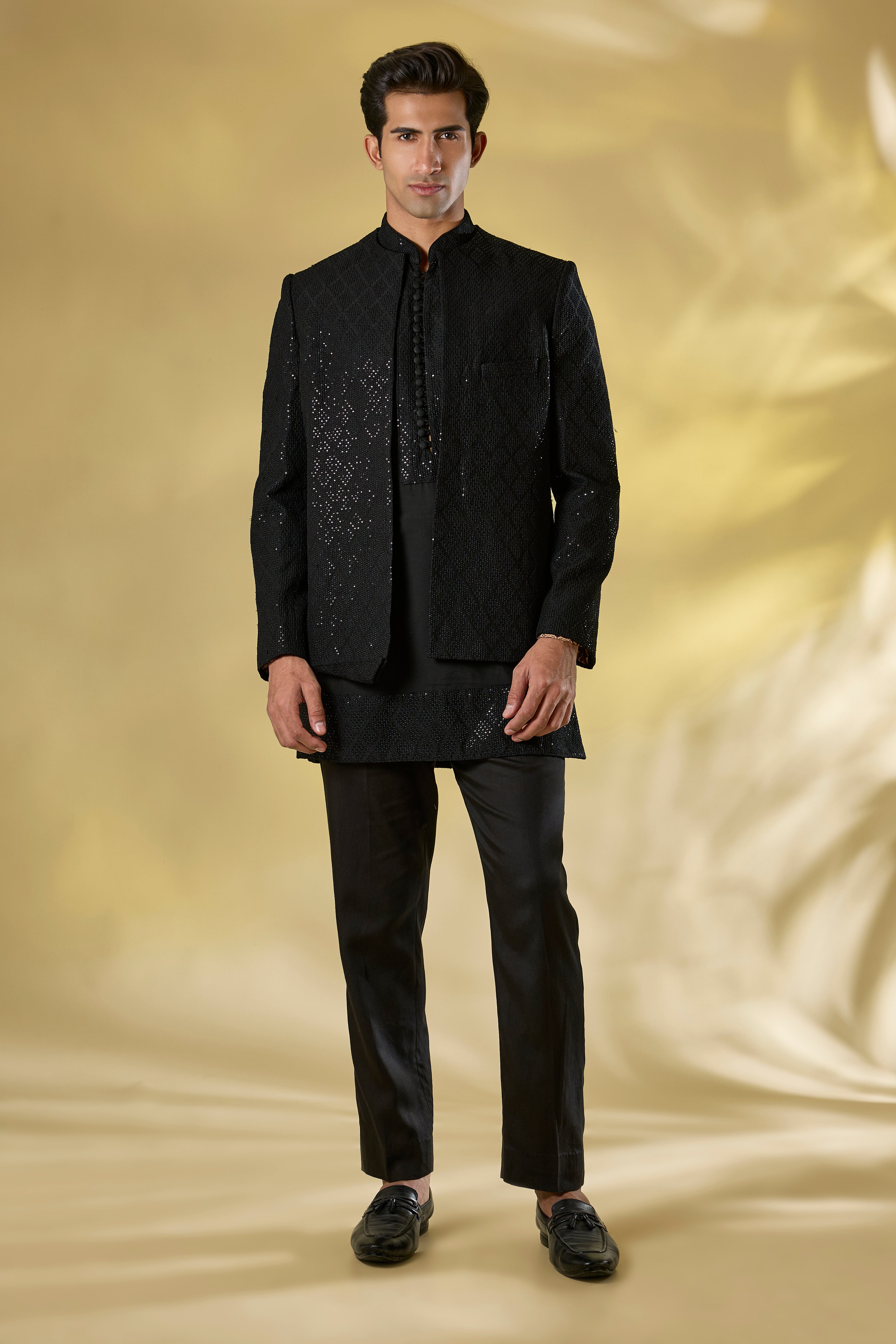 BLACK SILK THREAD WORK +