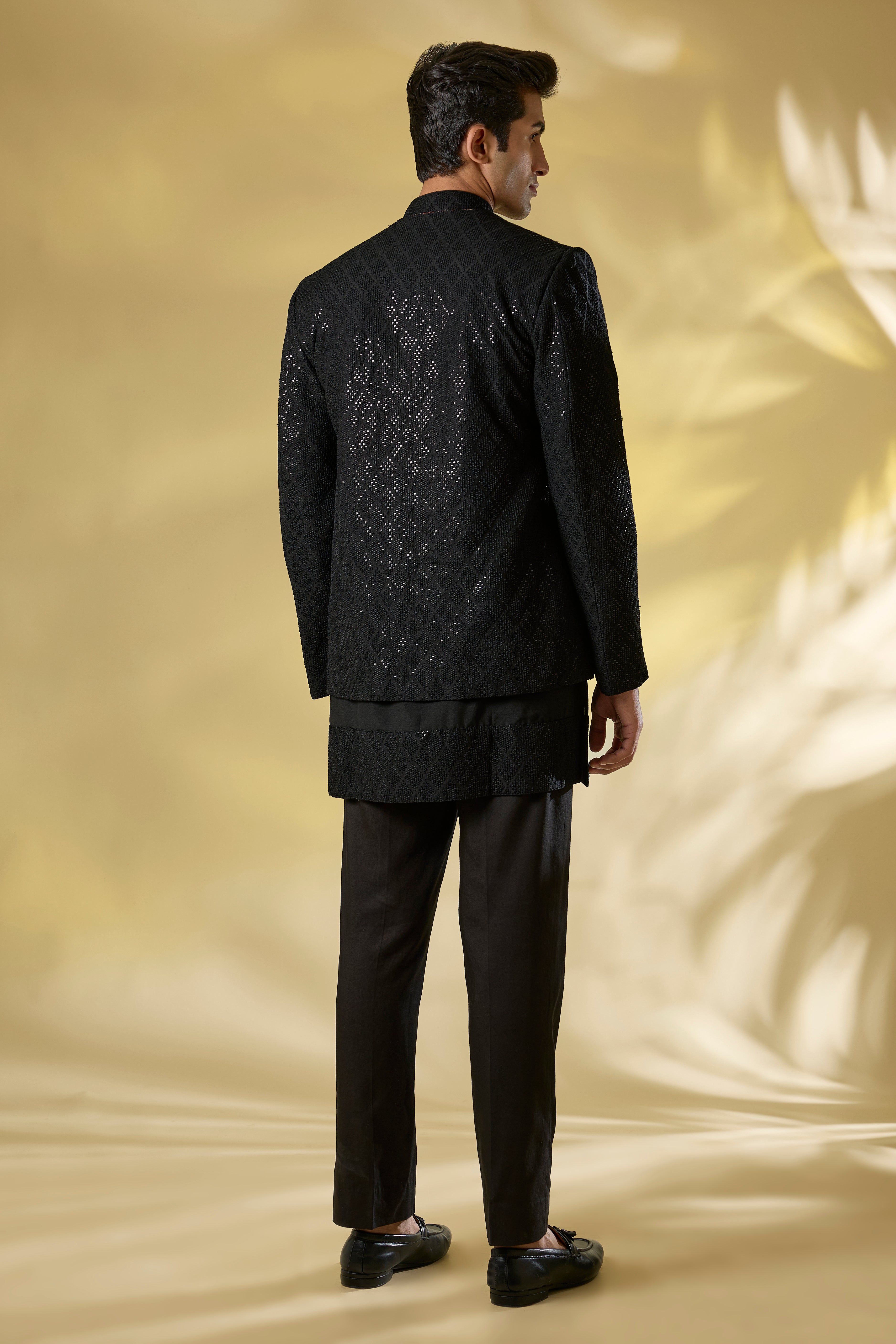 BLACK SILK THREAD WORK +