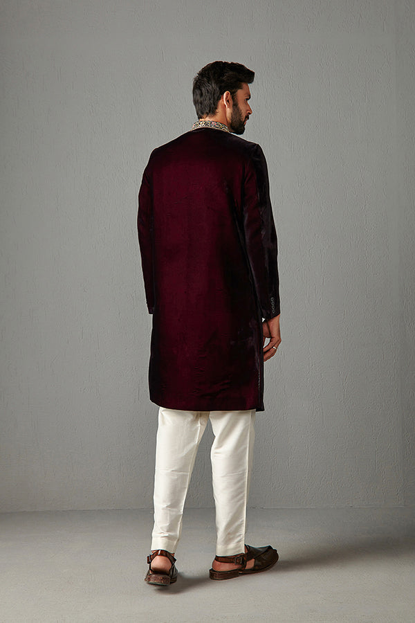 BLACK - VELVET SHERWANI