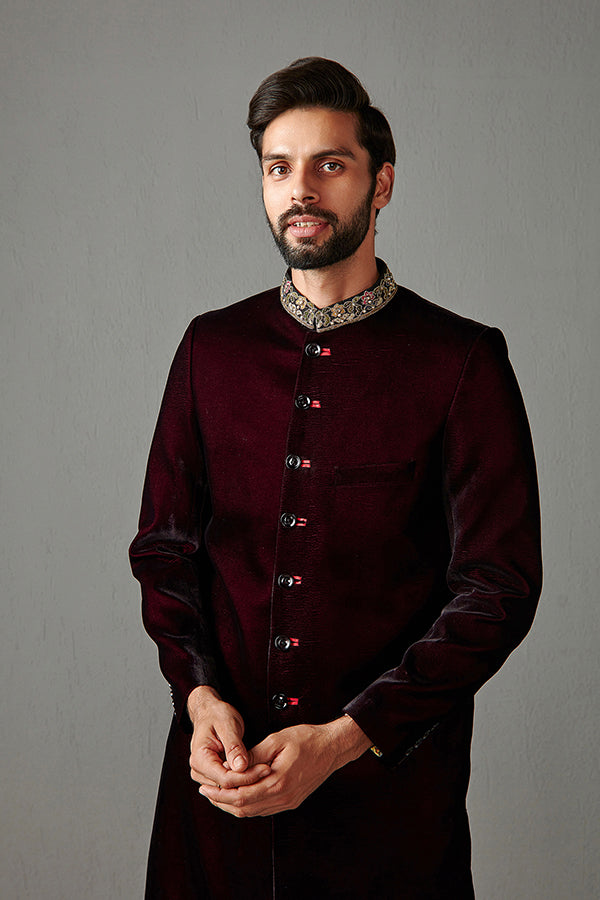 BLACK - VELVET SHERWANI