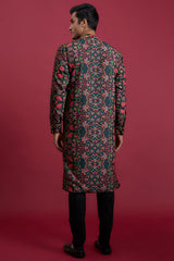 IVORY BLOOM BUNDI WITH SILK PANT