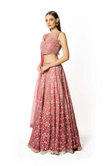 ROSE PINK NADIA LEHENGA SET