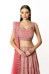 ROSE PINK NADIA LEHENGA SET
