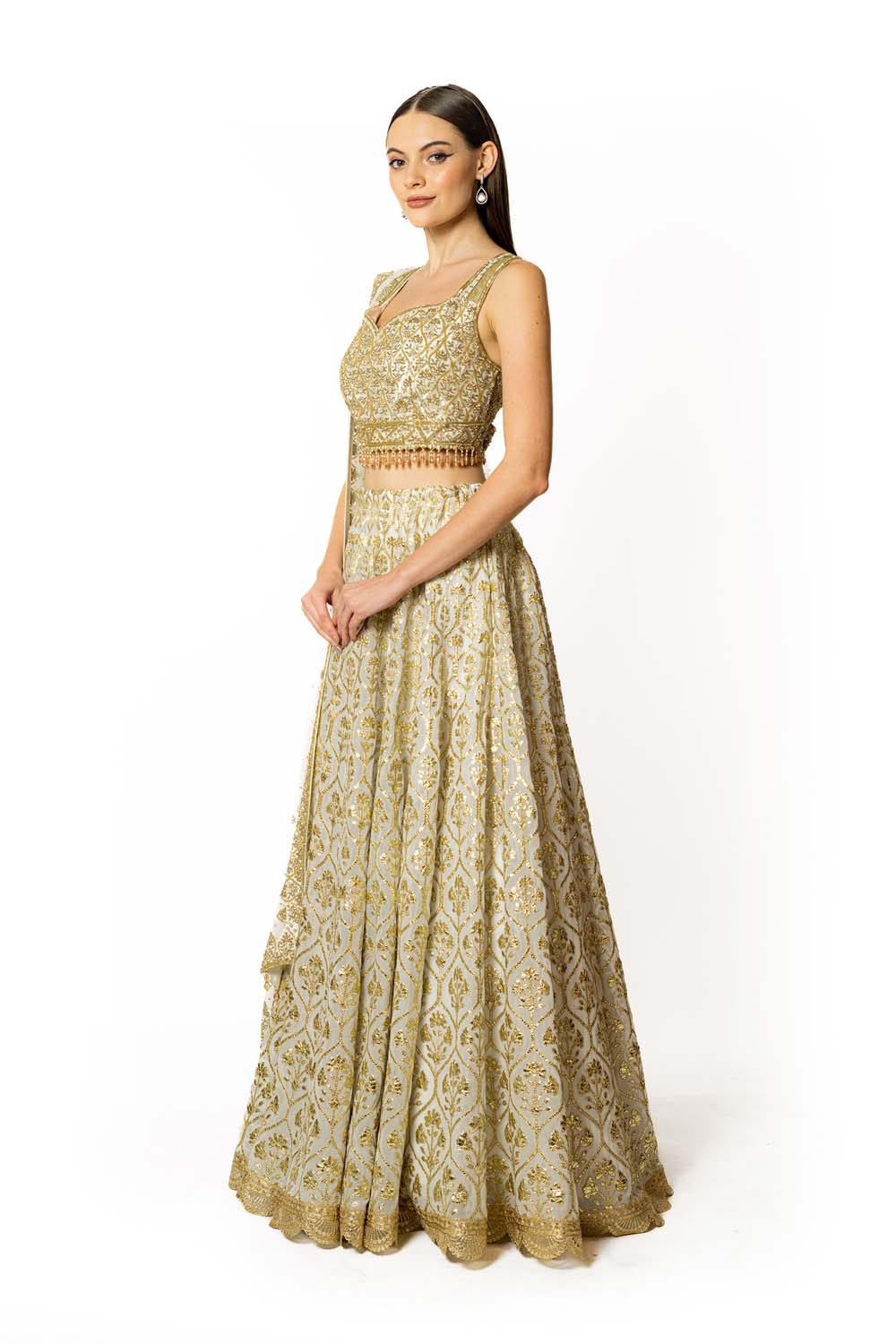 IVORY NADIA LEHENGA SET