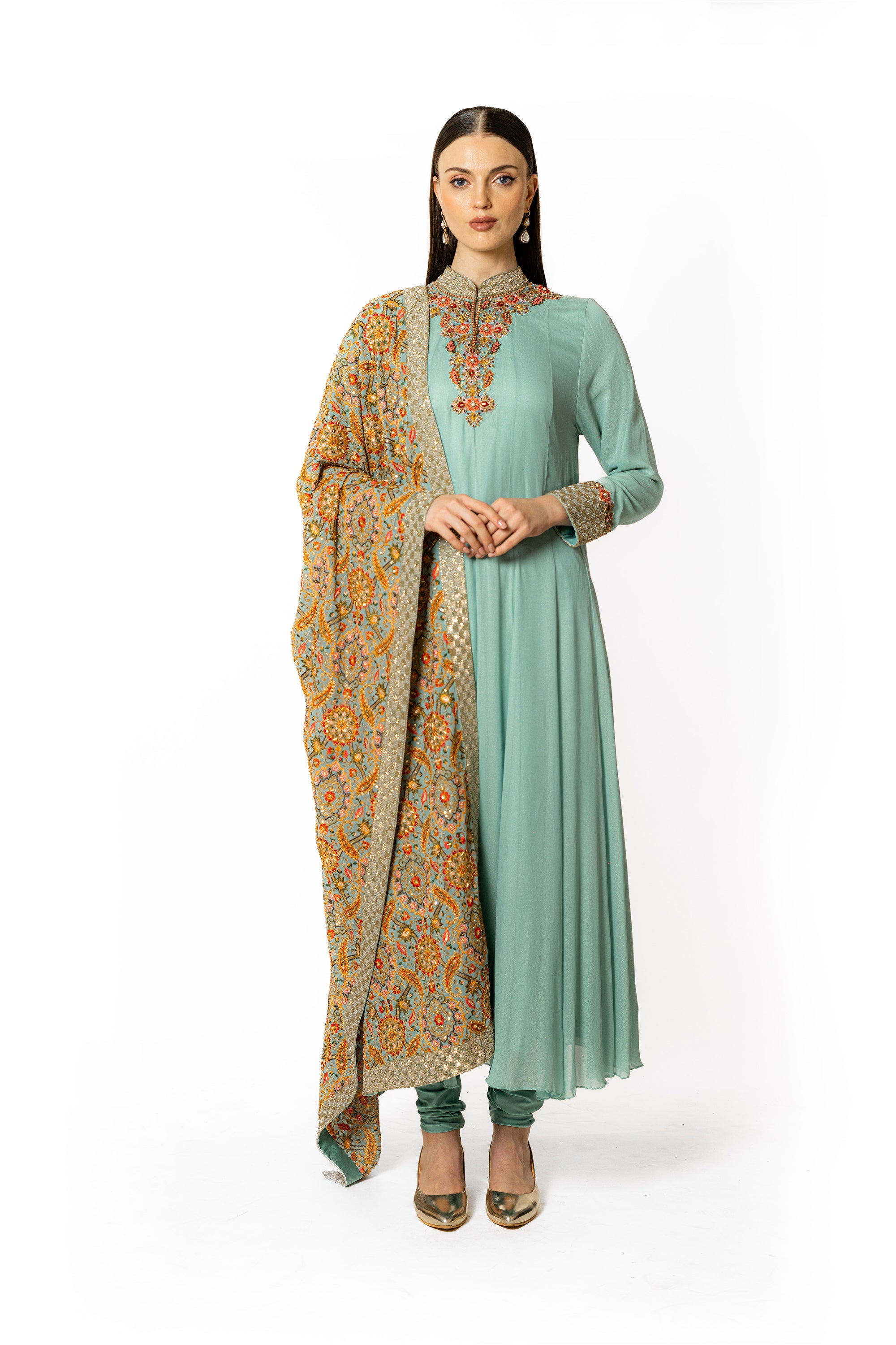 RANIA AQUA KURTA SET