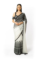 SAIRAA IVORY SARI SET