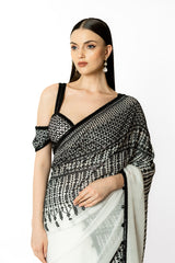 SAIRAA IVORY SARI SET