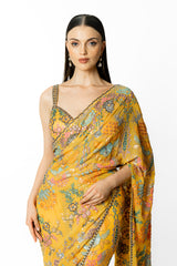 SAIRAA YELLOW SARI SET