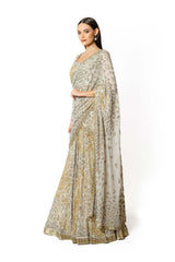 IVORY GORGETTE NADIA LEHENGA SET