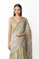 IVORY GORGETTE NADIA LEHENGA SET