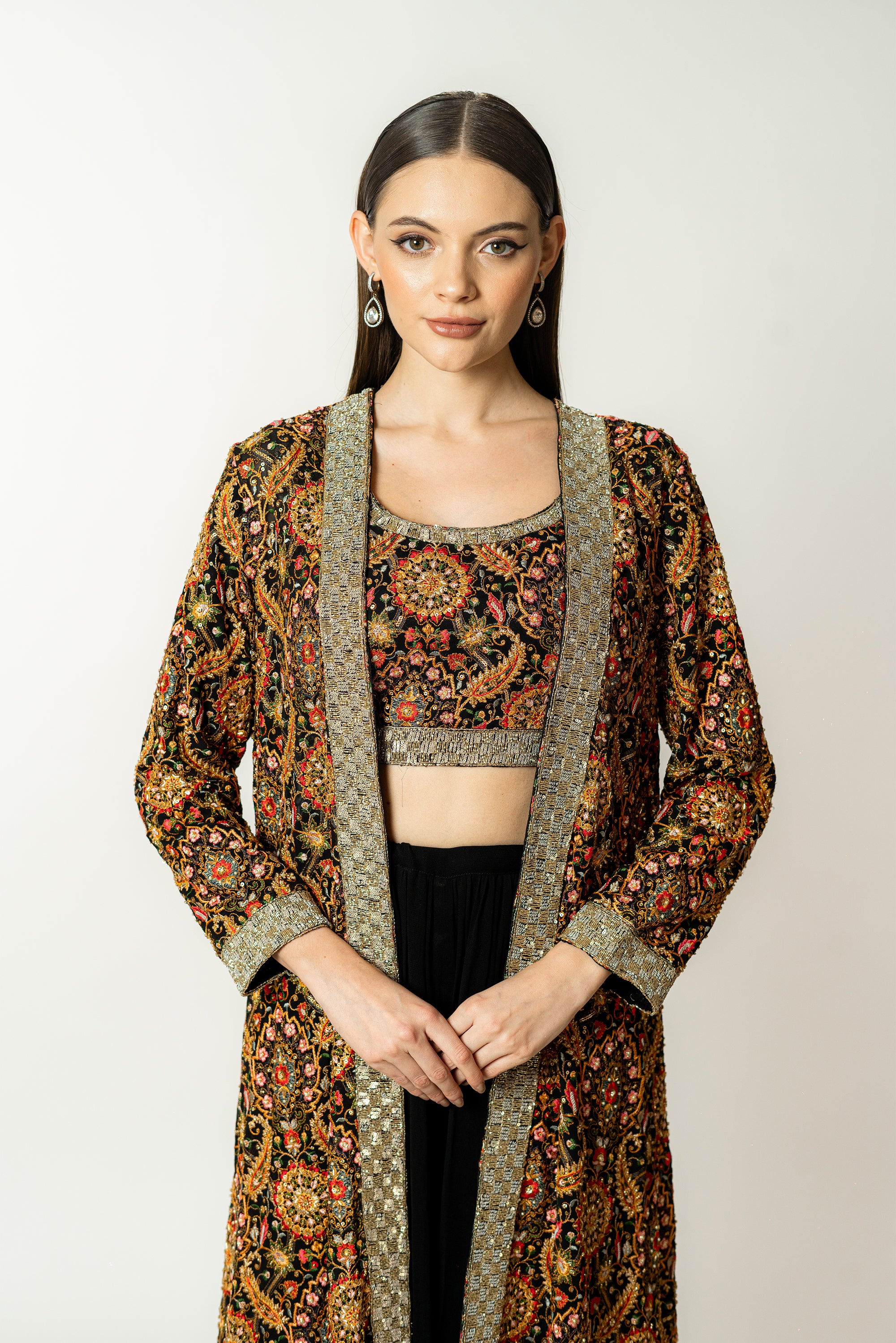 RABIA BLACK JACKET SET