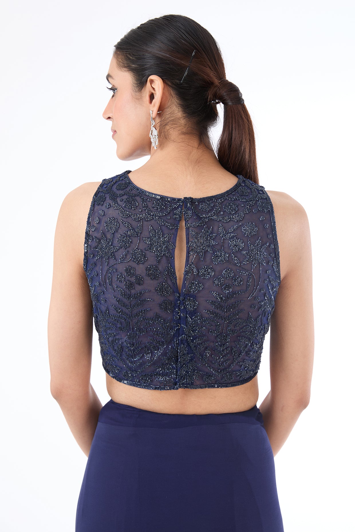 Zaynab blue sari set