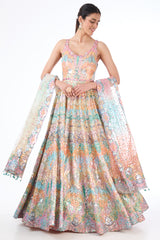 Nadya multicolor anarkali set