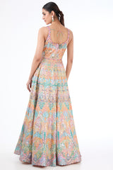 Nadya multicolor anarkali set