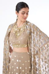 Nadia gold diamond sequins work lehenga set