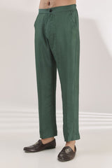 BOTTLE GREEN FULLY EMBROIDERED KURTA WITH PANTS