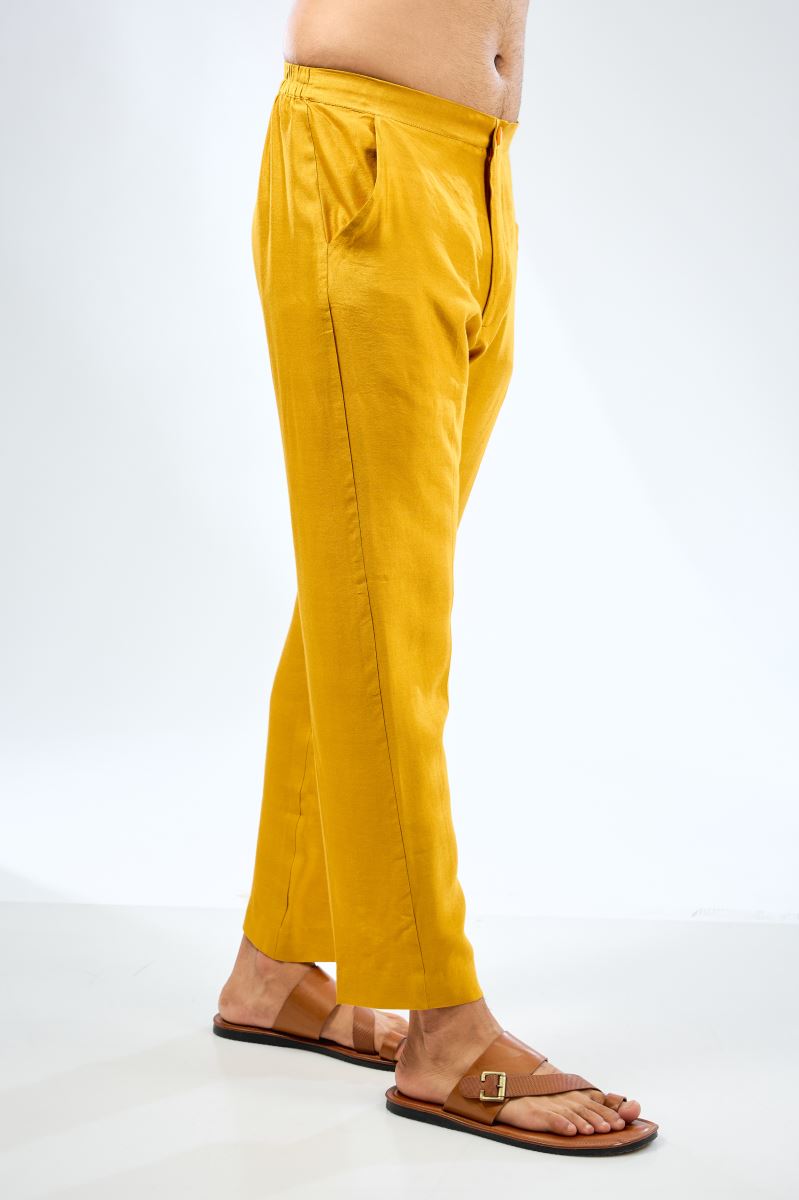 MULTI COLOR SILK ZARI AND SEQUINS WORK PRINT DETAILING KURTA WITH MATCHING COTTON SILK PANTS