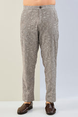 GREY GOREGTTE THREAD EMBOIDERED  SHIRT AND  PAJAMA