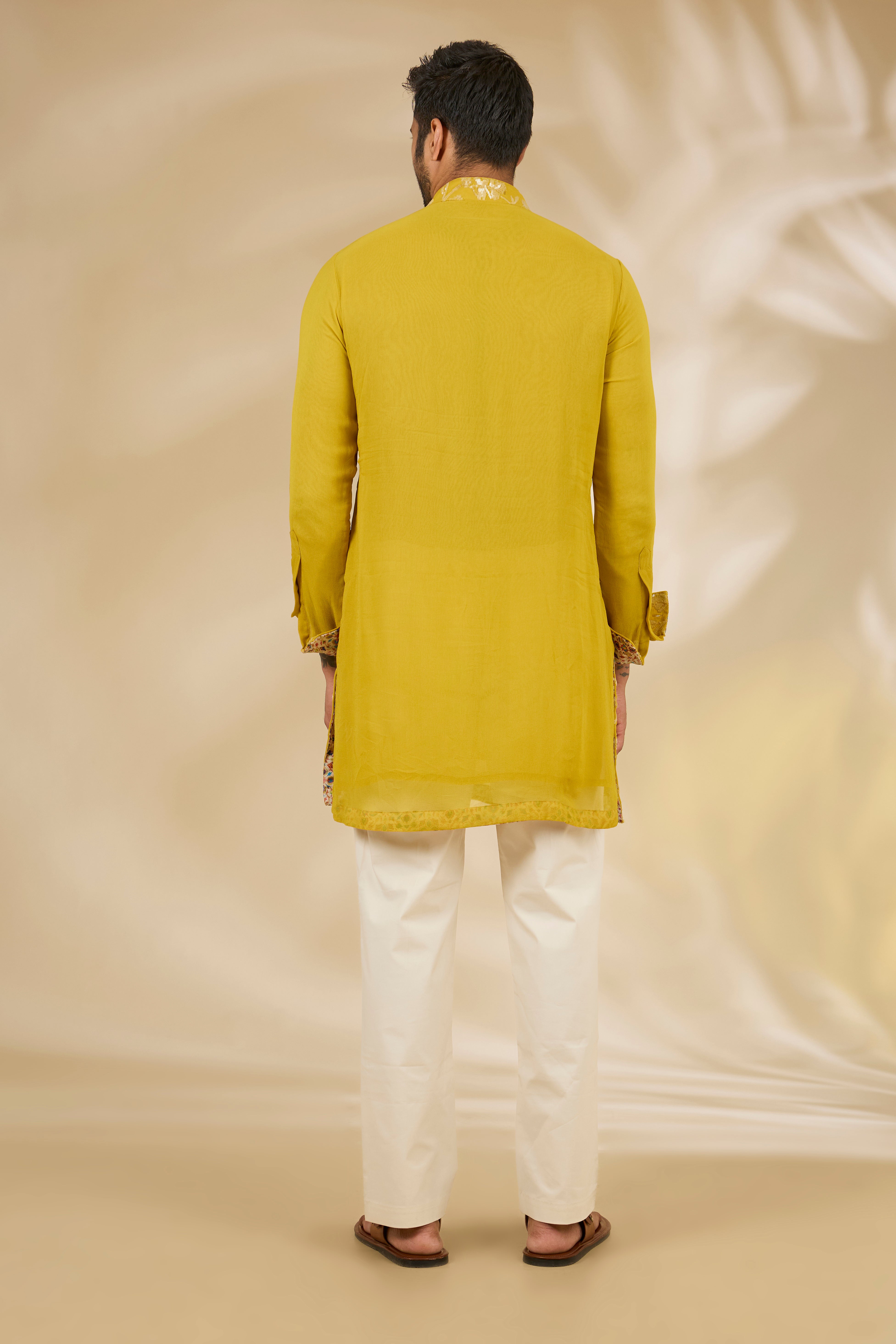 Haldi Floral Sequin Kurta Set