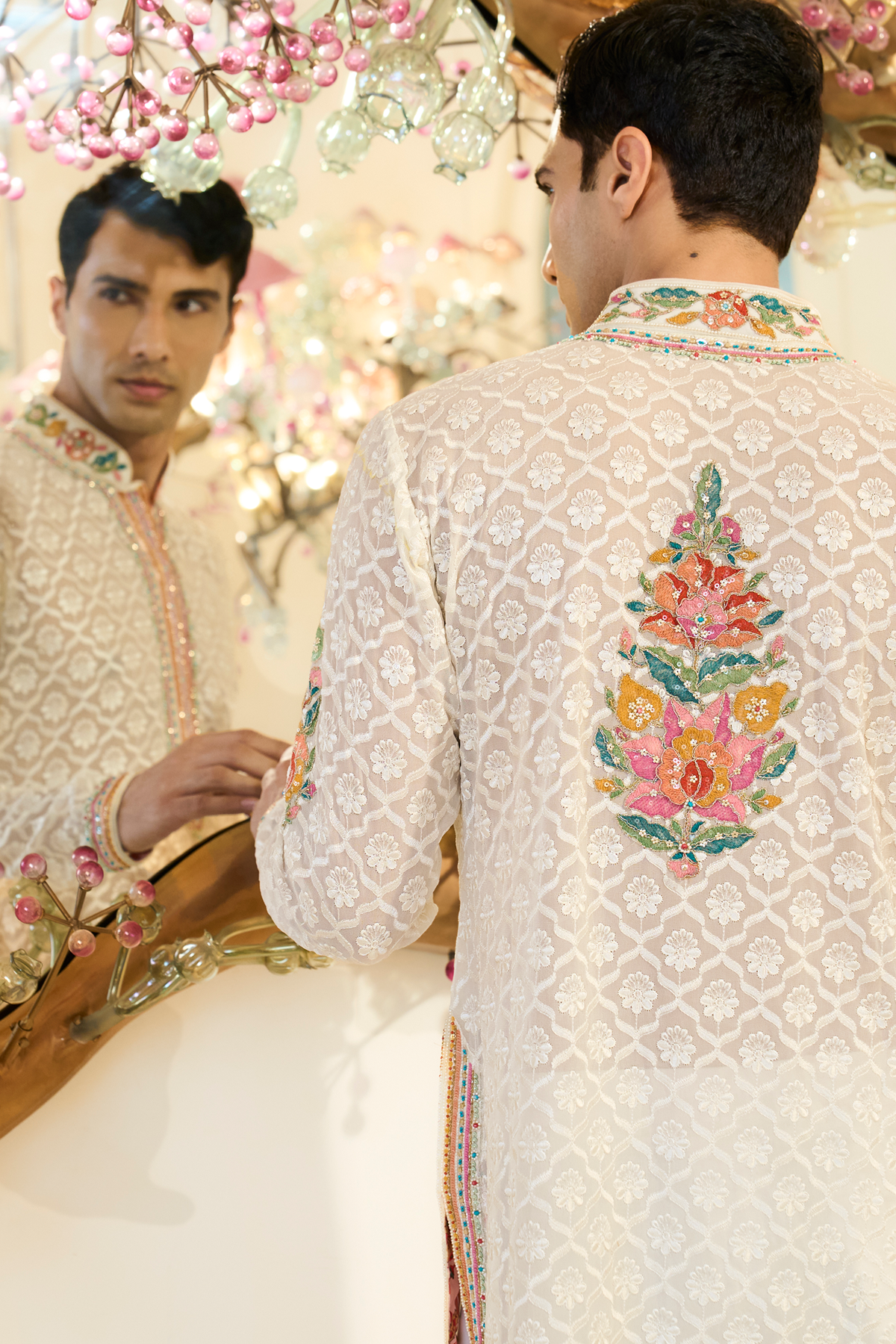 Ivory Thread Jaal Kurta