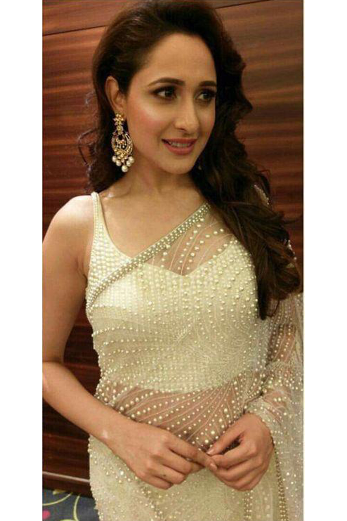 Pragya In Pearl Drape Lehenga Sari Set