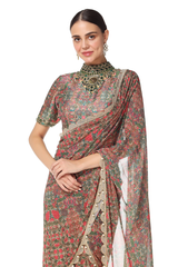 Rrhea Stitch Sari Set
