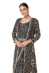 Sairaa Sari Set with Jacket & Belt