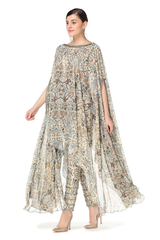 Lana Cape Kurta with Straight Pant