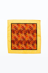 Grey Blue, Orange, & Light Blue Printed Pocket Square Gift Box