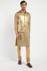 MENS KURTA WITH BUNDI CHURIDAR SET