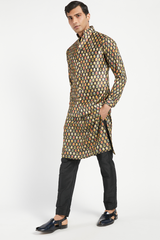 MENS KURTA BUNDI WITH CHURIDAR SET