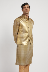 MENS KURTA WITH BUNDI CHURIDAR SET