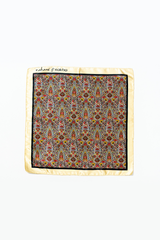 Peach, Beige, & Cream Yellow Printed Pocket Square Gift Box