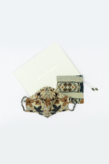 Sage Print Pocket Square and Mask Gift Box